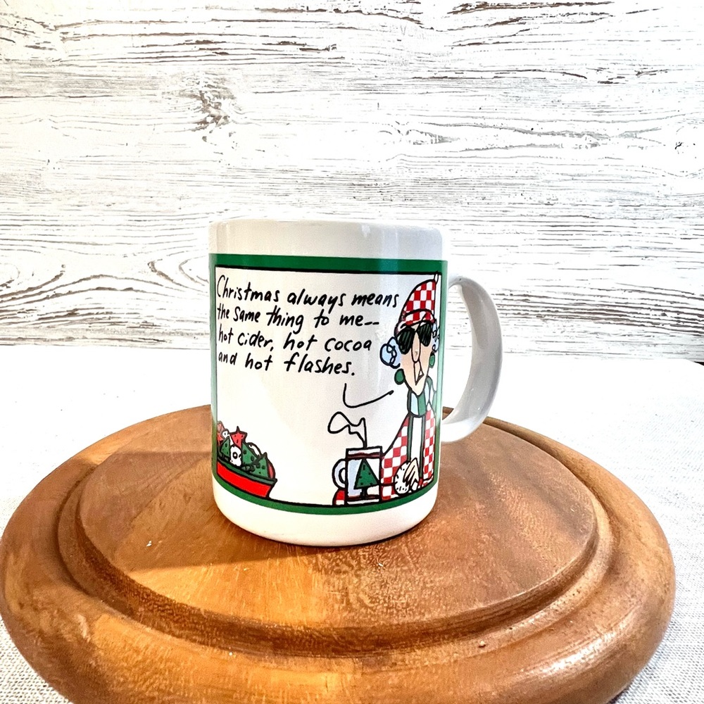 Vintage shoebox Maxine hot flashes Christmas mug cup